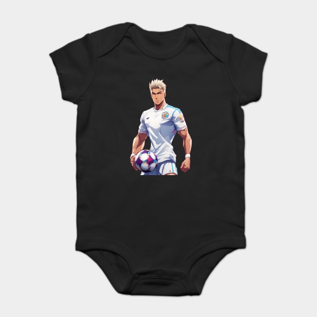 I Love Football Soccer Baby Bodysuit by animegirlnft